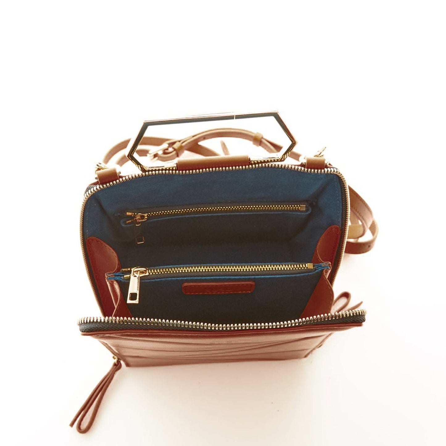 SUSU Brown Leather Backpack Purse for Women Unique Convertible